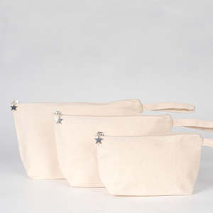 Handmade Luxury Normcore/Minimalist Cotton Canvas Clutch Bag Women 7 Inch Zipper Closure Strap Pearl Decoration Daily Use - Product Image 5