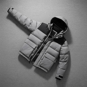 Vêtements d'hiver sur mesure bloc de couleurs poches avant multiples veste bouffante pour homme logo de broderie personnalisé veste à bulles pour hommes - Product Image 5