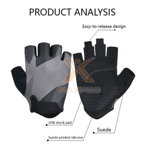 Gants de cyclisme unisexes légers et antidérapants à demi-doigts de haute qualité pour les sports de plein air – Fabrication de qualité en promotion en ligne - Product Image 3