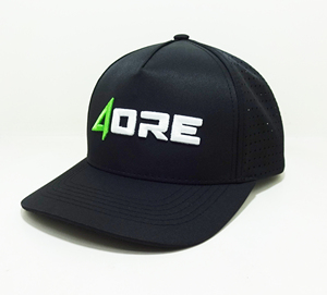Casquettes de baseball de performance avec logo personnalisé 5 panneaux Casquettes de sport perforées trous découpés au laser Étanche Respirant Couvre-chef OEM Vietnam - Product Image 2