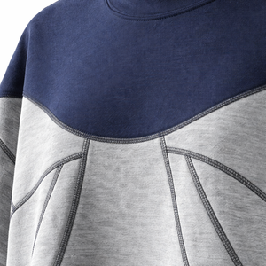 Camiseta de hombre oversize personalizada con paneles en contraste, estilo streetwear con bloques de color, de algodón, de manga corta, casual, de moda, con cuello ringer. - Product Image 5