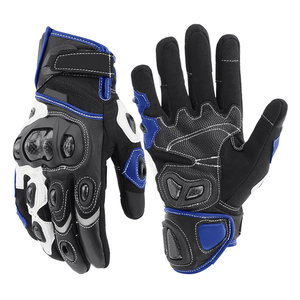 Motorcycle Genuine Leather Riding <b>Gloves</b> Carbon Fiber Protection <b>Touchscreen</b> Cycling Unisex Four Seasons Outdoor Sports Racing - Product Image 4