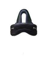 SELLE DE CHEVAL EN CUIR DE VACHE LÉGER ENDURANCE NOIR/SELLE DE CHEVAL EN CUIR PODIUM ENDURANCE SUR ARBRE EN FIBRE DE VERRE