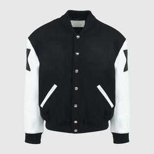 Chaqueta universitaria de béisbol con botones clásicos Premium para hombre, chaqueta universitaria informal con estampado de cuero, unisex - Product Image 4