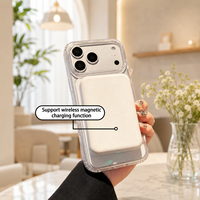 Coque de téléphone magnétique transparente en TPU et PC OEM/ODM pour iPhone 17 Pro Max, antichoc, protection de l'appareil photo, fournisseur en gros