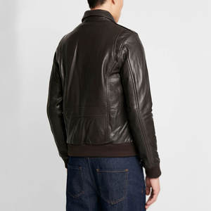 OEM Manufactured Light <b>Weight</b> <b>Men</b> Leather Jackets / Custom Botton Closure <b>Men</b> Leather Jackets - Product Image 2