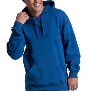 Sweat-shirts et pulls à capuche pour hommes 350 Gsm surdimensionnés avec cordon de serrage unisexe vierge de haute qualité en molleton uni streetwear tendance - Product Image 5