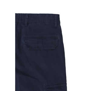 Pantalón Cargo de marca para hombre, azul marino, 100% algodón, lana, antibolitas, antiarrugas, plisado, Formal, medio 6XL, ligero, recto - Product Image 2