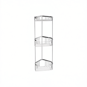 Three-Tier Stainless Steel Wire Corner Shower <b>Soap</b> <b>Holder</b> Bath & Toilet Supply Product - Product Image 2
