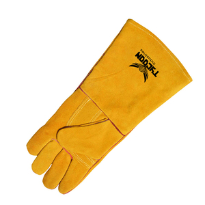 ถุงมือเชื่อมหนังวัวแดงแยกฝ่ามือคู่ถุงมือป้องกันมือ - Product Image 6