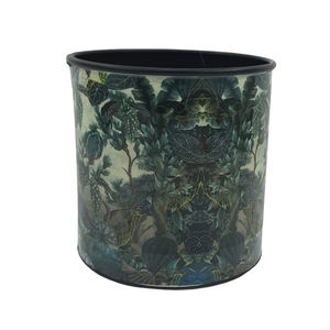 Ensemble de 3 jardinières rondes en métal, petites, avec autocollants, émail, nouveau design, pour la décoration intérieure et extérieure, jardin, personnalisable - Product Image 2