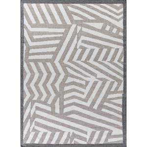 Alfombra de Lana Tejida Plana Alhambra, Gris y Negra, Geométrica Abstracta, para el Hogar, Alfombra de Yute para Pasillo, Habitación, Forma Rectangular-ADWP-13054 - Product Image 1