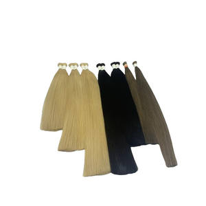 Extensions de cheveux humains vierges russes de qualité supérieure, lisses et soyeuses, couleur naturelle, super double trame, très vendues - Product Image 1