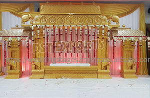 ผู้ผลิตงานฝีมือไม้สำหรับงานแต่งงาน มะณฑาป แบบมาฮารานี ราคาไม่แพง สำหรับงานแต่งงานแบบฮินดู มะณฑาป ไม้ บริมิงแฮม อีเวนท์ กลาสโกว์ - Product Image 5