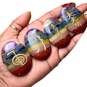 Usui Reiki Seven chakra <b>Crystal</b> With Usui Reiki <b>Set</b> Symbol <b>Set</b> Natural Stone Healing Usui <b>Crystal</b> Reiki Gemstone Wholesale - Product Image 3