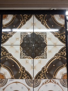 Carreaux de sol en céramique de finition mate satinée crème, design le plus populaire et économique, 396x396 mm, pour le sol du salon - Product Image 4