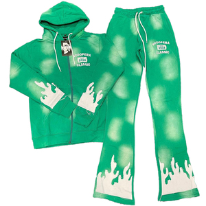 Conjunto Deportivo Lavado al Ácido 100% Algodón, Chándal Desteñido por el Sol para Hombre, Ropa Urbana al por Mayor, Servicio OEM Personalizado - Product Image 4