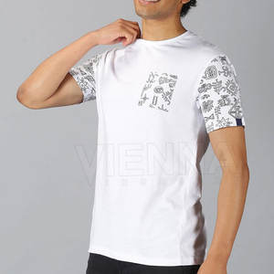 Camiseta de poliéster y algodón personalizada al por mayor OEM/ODM para hombre, camiseta unisex lisa de alta calidad para hombre, con impresión de logotipo. - Product Image 6