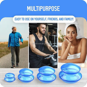 Terapi <span class=keywords><strong>Cupping</strong></span> Silikon 4pc Set Cangkir Pijat Profesional Cina - Product Image 2