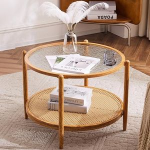 Plateau de service en rotin fait main Table en bois plateau en osier pour le stockage taille personnalisée ferme décor à la maison - Product Image 4