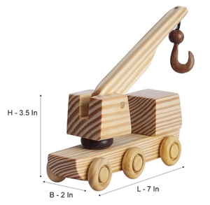 Grúa pequeña de madera de pino hecha a mano, arte decorativo, decoración rústica para el hogar, acento hecho a mano, granja - Product Image 6