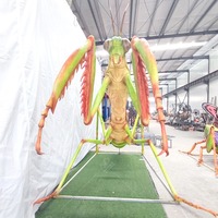 Animal mécanique de modèle d'insecte de mante animatronique d'intérieur électrique pour des parcs d'aventure d'enfants pour des centres commerciaux publics en métal