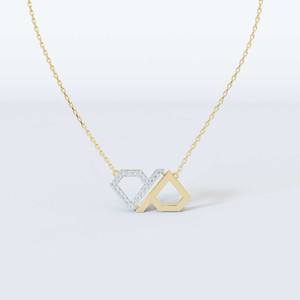 Collier en or blanc massif 10 carats pour femmes certifié GIA & IGI pour bijoux de mariage et d'anniversaire - Product Image 3