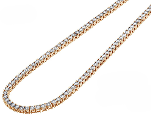 Collar de Tenis con Moissanita de 15 Quilates Chapado en Oro, Estilo Hiphop, para Hombre y Mujer, Plata de Ley, Regalo de Boda y Aniversario - Product Image 2