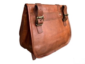 Cuero Marrón Sillín Bicicleta Motocicleta horquilla herramienta Bolsa lateral - Product Image 2