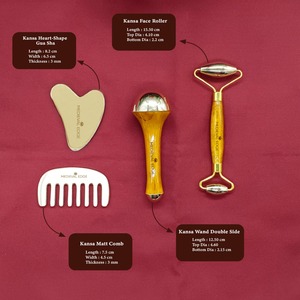 100% Kit de voyage de bien-être Kansa Original ensemble d'outils de soins de la peau ayurvédiques Massage du visage soulagement du Stress la plus grande société de fabrication - Product Image 5