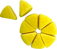 Bonbons gélifiés fantaisie au goût de fromage en forme de cube doré de qualité supérieure, 50g en sachet