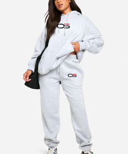 Sweat à capuche imprimé en molleton de coton personnalisé d'hiver Ensembles de pantalons de jogging Survêtements de gym surdimensionnés vierges de luxe sport décontracté - Product Image 1