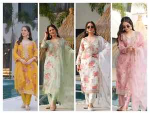 Conjunto Salwar Kameez de seda suave con Dupatta elegante bordado y parte inferior elegante para uso informal y de fiesta a precios de mayorista - Product Image 6