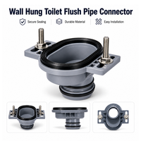 Connecteur de sortie de cuvette de toilettes robuste et moderne avec double joint en caoutchouc et bride de fixation réglable pour une installation facile des tuyaux d'évacuation WC