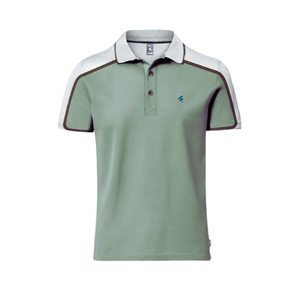 Polo de algodón de punto de jersey individual Premium para hombre-Lavender Ash | Elegante y cómodo - Product Image 3