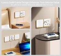 TEP Série L6 Interrupteur mural ultra-mince à toucher doux, 1 à 4 modules, unipolaire ou bipolaire, pour maison moderne et hôtel, à bouton-poussoir