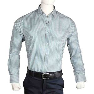 เสื้อเชิ้ตผ้าฝ้ายลำลองสำหรับนักธุรกิจชายสีเขียว - Product Image 3