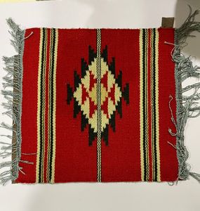 Bolso de mano de estilo bohemio de cuero genuino de alta calidad, manta de sillín negra de lana 100%, patrón geométrico, borla, proveedor superior directo - Product Image 6