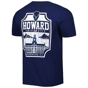 Howard University T-shirt unisexe en coton tricoté de qualité supérieure personnalisé HBCU Apparel Front Silk Screen Printed Logo Formal Style Graphic - Product Image 4