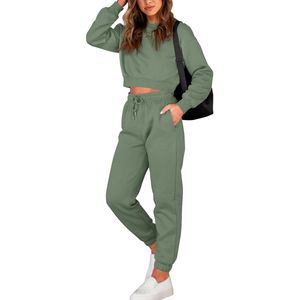 Survêtement de couleur personnalisée pour femmes Meilleure vente avec Survêtement de course à capuche simple à panneau avant vierge pour femmes - Product Image 1