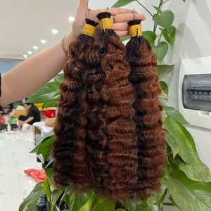 ผมต่อแบบชาวบราซิลแท้ผมเรมี่แบบเรียมือแบบหยิกหยักแบบชาวบราซิลสีดำสีส้มจำนวนมาก - Product Image 3