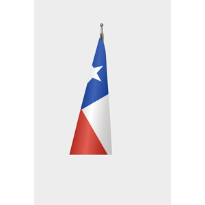 Official Chile Indoor <b>Flag</b> with Digital Printing Durable Aluminum and Fiberglass <b>Pole</b> Made of Silk and Vinyl Cloth - Product Image 3