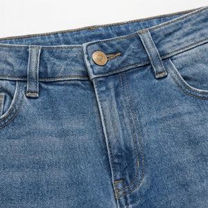 Classic Denim Suits <b>Women</b> Vintage Inspired Casual Breathable Straight 100% Cotton Regular Fit Quick Dry Pants - Product Image 4