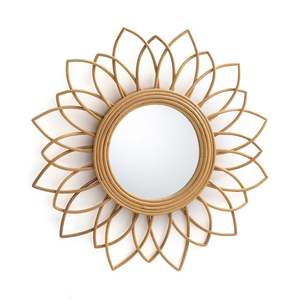 Gorgeous <b>rattan</b> wall <b>mirror</b> artistic round frame ideal for boho chic living rooms yoga spaces and rustic bedrooms - Product Image 5