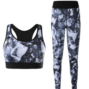 Conjunto de 2 piezas de Yoga de talla grande para mujer, Sujetador deportivo para entrenamiento de gimnasio y mallas de cintura alta, ropa activa, ropa atlética, conjunto de Yoga - Product Image 4