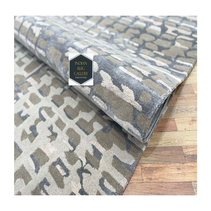 Tufté à la main personnalisé nouveau Design abstrait tapis tapis bambou soie NZ laine pour la maison intérieur projets commerciaux tapis - Product Image 3