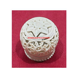 Haut de gamme Unique sculpture florale Art travail stéatite thé lumière bougeoir support pour dîner lumière décoration avec exportateur - Product Image 1