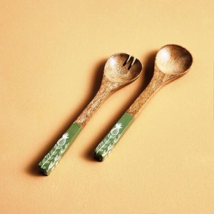 Artículo en Oferta, Accesorios de Cocina, Juego de Servidores de Ensalada de Acacia, Ecológico, Apto para Lavavajillas, Utensilios para Ensalada, Hecho en India - Product Image 6