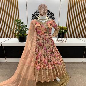 ชุดผ้า Anarkali สำหรับปักผ้าจอร์เจีย - Product Image 1