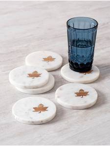 Most Attractive Design <b>Marble</b> <b>Coaster</b> Set of 4 white <b>Marble</b> <b>Coaster</b> Set Round Natural <b>Coasters</b> For Table Decorative - Product Image 4